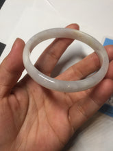 Load image into Gallery viewer, 55.6mm certified 100% natural Type A icy watery light purple white slim jadeite jade bangle BP16-2698