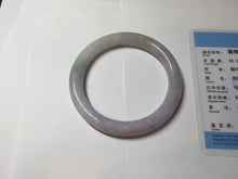Load image into Gallery viewer, 56.5mm 100% natural type A white/purple/blue/green round cut jadeite jade bangle BL117-9431