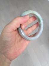 Load image into Gallery viewer, 60mm Certified Type A 100% Natural white/light purple/brown/yellow/gray (FU LU SHOU) Jadeite Jade bangle BF105-8658