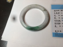 Load image into Gallery viewer, 56.4mm certificated Type A 100% Natural sunny green/white Jadeite Jade bangle Z130-2353