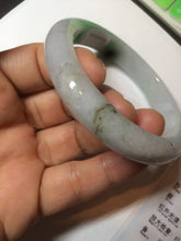 Load image into Gallery viewer, 56.4mm certificated Type A 100% Natural sunny green/white Jadeite Jade bangle Z130-2353