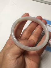 Load image into Gallery viewer, 55.6mm certified 100% natural Type A icy watery light purple white slim jadeite jade bangle BP16-2698