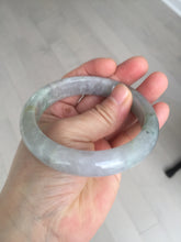 Load image into Gallery viewer, 59.2mm Certified Type A 100% Natural white/light purple/brown/yellow/gray(FU LU SHOU) Jadeite Jade bangle BF104-8634