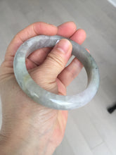 Load image into Gallery viewer, 59.2mm Certified Type A 100% Natural white/light purple/brown/yellow/gray(FU LU SHOU) Jadeite Jade bangle BF104-8634