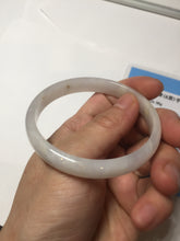 Load image into Gallery viewer, 55.6mm certified 100% natural Type A icy watery light purple white slim jadeite jade bangle BP16-2698