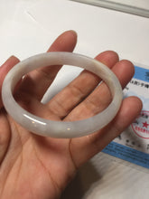 Load image into Gallery viewer, 55.6mm certified 100% natural Type A icy watery light purple white slim jadeite jade bangle BP16-2698