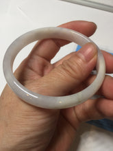 Load image into Gallery viewer, 55.6mm certified 100% natural Type A icy watery light purple white slim jadeite jade bangle BP16-2698
