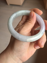 Load image into Gallery viewer, 58.7mm certified Type A 100% Natural icy watery green/purple Jadeite Jade bangle AU17-0866