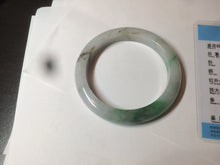 Load image into Gallery viewer, 56.4mm certificated Type A 100% Natural sunny green/white Jadeite Jade bangle Z131-2354