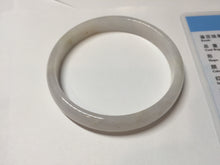 Load image into Gallery viewer, 55.6mm certified 100% natural Type A icy watery light purple white slim jadeite jade bangle BP16-2698
