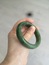 Load image into Gallery viewer, 52.7mm 100% Natural dark green/black nephrite Jade (碧玉) bangle HF36