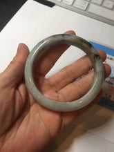 Load image into Gallery viewer, 57.5mm certified Type A 100% Natural dark green/brown/yellow Jadeite Jade bangle D142-4073