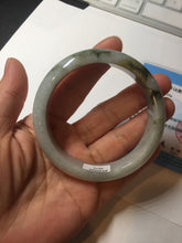 Load image into Gallery viewer, 57.5mm certified Type A 100% Natural dark green/brown/yellow Jadeite Jade bangle D142-4073