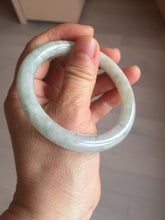 Load image into Gallery viewer, 54.5mm certified 100% natural Type A light green/yellow round cut jadeite jade bangle BS15-9560