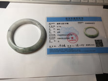 Load image into Gallery viewer, 57.9mm certified Type A 100% Natural dark green/white/black(WuJi) Jadeite Jade bangle D143-4015