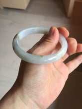 Load image into Gallery viewer, 57.5mm Certified Type A 100% Natural icy watery white purple black brown seaweeds and golden sand Jadeite Jade bangle H160-7068