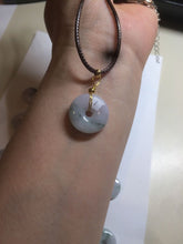 Load image into Gallery viewer, 18mm Type A 100% Natural green/purple/white Jadeite Jade safety Guardian donut Pendant group m99