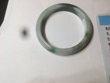 Load image into Gallery viewer, 56.5mm certificated Type A 100% Natural sunny green/dark green/white Jadeite Jade bangle Z132-2355