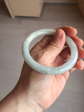 Load image into Gallery viewer, 54.5mm certified 100% natural Type A light green/yellow round cut jadeite jade bangle BS15-9560