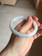 Load image into Gallery viewer, 57.5mm Certified Type A 100% Natural icy watery white purple black brown seaweeds and golden sand Jadeite Jade bangle H160-7068