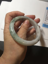 Load image into Gallery viewer, 57.9mm certified Type A 100% Natural dark green/white/black(WuJi) Jadeite Jade bangle D143-4015
