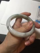 Load image into Gallery viewer, 57.9mm certified Type A 100% Natural dark green/white/black(WuJi) Jadeite Jade bangle D143-4015