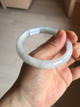 Load image into Gallery viewer, 57.5mm Certified Type A 100% Natural icy watery white purple black brown seaweeds and golden sand Jadeite Jade bangle H160-7068