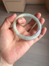 Load image into Gallery viewer, 54.5mm certified 100% natural Type A light green/yellow round cut jadeite jade bangle BS15-9560