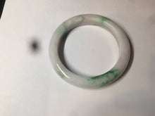 Load image into Gallery viewer, 60mm certified 100% natural type A sunny green white  jadeite jade bangle BH31-5424