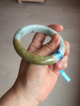 Load image into Gallery viewer, 57.4mm Certified Type A 100% Natural green/brown jadeite jade bangle E59-2113