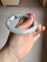 Load image into Gallery viewer, 57.5mm Certified Type A 100% Natural icy watery white purple black brown seaweeds and golden sand Jadeite Jade bangle H159-7064