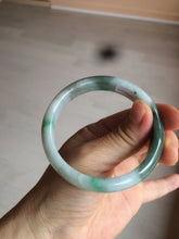 Load image into Gallery viewer, 56.5mm certificated Type A 100% Natural sunny green/dark green/white Jadeite Jade bangle Z132-2355