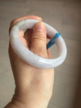 Load image into Gallery viewer, 56.5mm certified 100% natural type A purple/white/brown jadeite jade bangle E82-0824