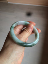 Load image into Gallery viewer, 56.5mm certificated Type A 100% Natural sunny green/dark green/white Jadeite Jade bangle Z132-2355