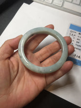 Load image into Gallery viewer, 55.3mm certified Type A 100% Natural dark green/white/black(WuJi) Jadeite Jade bangle D144-5270