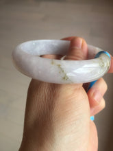 Load image into Gallery viewer, 56.5mm certified 100% natural type A purple/white/brown jadeite jade bangle E82-0824