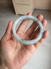 Load image into Gallery viewer, 57.5mm Certified Type A 100% Natural icy watery white purple black brown seaweeds and golden sand Jadeite Jade bangle H159-7064