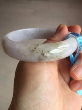 Load image into Gallery viewer, 56.5mm certified 100% natural type A purple/white/brown jadeite jade bangle E82-0824