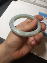 Load image into Gallery viewer, 55.3mm certified Type A 100% Natural dark green/white/black(WuJi) Jadeite Jade bangle D144-5270