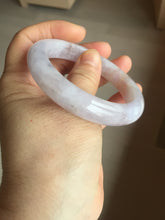 Load image into Gallery viewer, 53mm Certified Type A 100% Natural light purple white Jadeite bangle AU15-9429