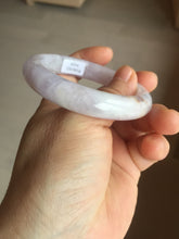 Load image into Gallery viewer, 53mm Certified Type A 100% Natural light purple white Jadeite bangle AU15-9429