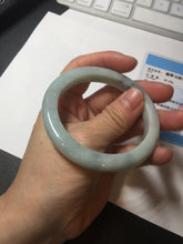 Load image into Gallery viewer, 55.3mm certified Type A 100% Natural dark green/white/black(WuJi) Jadeite Jade bangle D144-5270