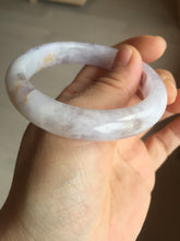 Load image into Gallery viewer, 53mm Certified Type A 100% Natural light purple white Jadeite bangle AU15-9429