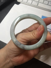 Load image into Gallery viewer, 55.3mm certified Type A 100% Natural dark green/white/black(WuJi) Jadeite Jade bangle D144-5270
