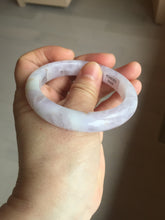 Load image into Gallery viewer, 53mm Certified Type A 100% Natural light purple white Jadeite bangle AU15-9429