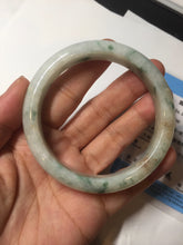 Load image into Gallery viewer, 57.7mm certified Type A 100% Natural light green/red/white Jadeite Jade bangle BP17-8109