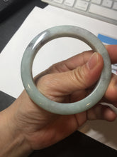 Load image into Gallery viewer, 55.3mm certified Type A 100% Natural dark green/white/black(WuJi) Jadeite Jade bangle D144-5270