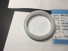 Load image into Gallery viewer, 54mm Certified type A 100% Natural light green purple white Jadeite bangle BP170-1055