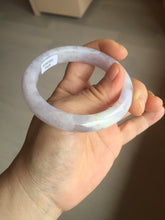 Load image into Gallery viewer, 53mm Certified Type A 100% Natural light purple white Jadeite bangle AU15-9429