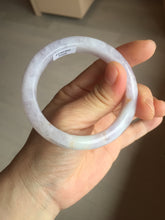 Load image into Gallery viewer, 53mm Certified Type A 100% Natural light purple white Jadeite bangle AU15-9429